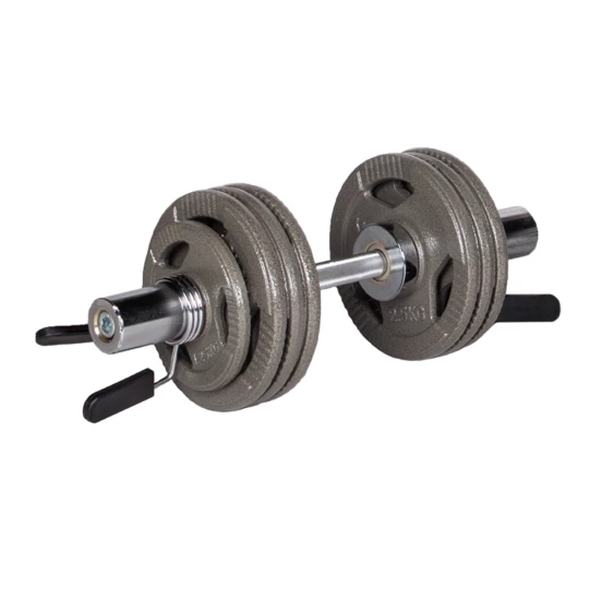 Zestaw: gryfy + obciążenia inSPORTline Hamerton 180 cm+50 cm/50 mm 150kg