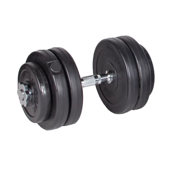 Ławka ze stojakiem, gryfem i obciążeniami inSPORTline CEM 180+40 cm/30 mm 75kg