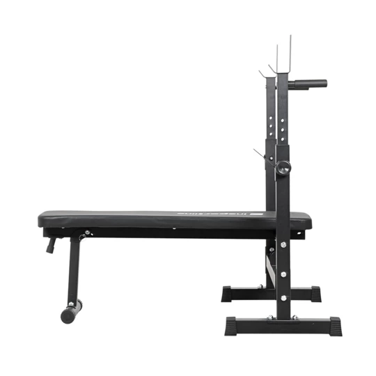 Ławka ze stojakiem, gryfami i obciążeniami inSPORTline CEM 180+40 cm/30 mm 105kg