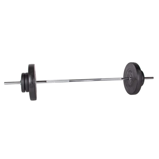 Ławka ze stojakiem, gryfami i obciążeniami inSPORTline CEM 180+40 cm/30 mm 105kg