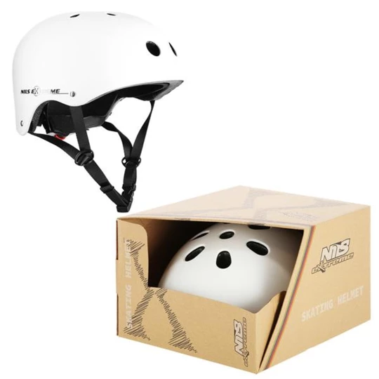 MTV12 BIAŁY MATOWY ROZM. S (48-53 cm) KASK NILS EXTREME (16-70-004)