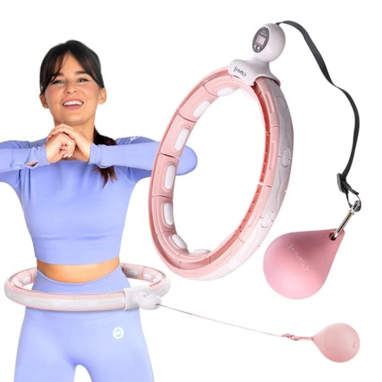 HHM15 HULA HOP PINK Z MAGNESEM I OBCIĄŻNIKIEM + LICZNIK HMS (17-44-580)