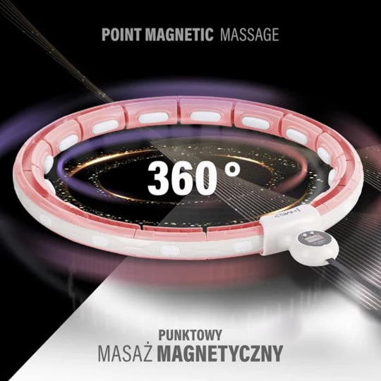 HHM15 HULA HOP PINK Z MAGNESEM I OBCIĄŻNIKIEM + LICZNIK HMS (17-44-580)