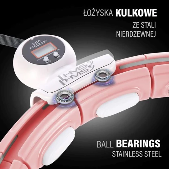 HHM15 HULA HOP PINK Z MAGNESEM I OBCIĄŻNIKIEM + LICZNIK HMS (17-44-580)