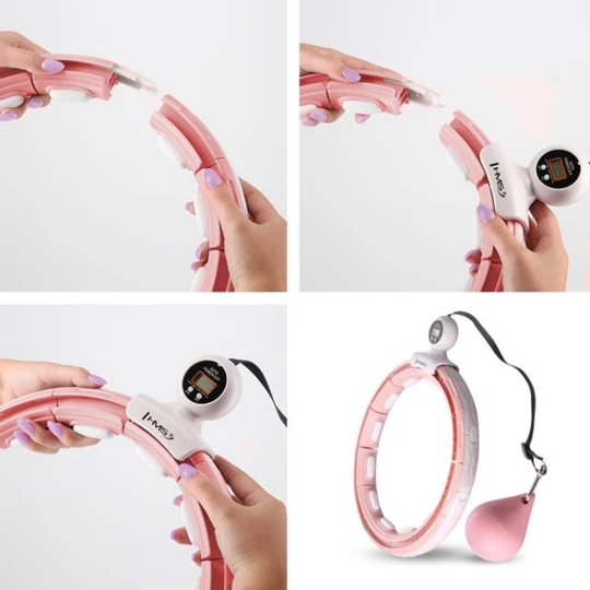 HHM15 HULA HOP PINK Z MAGNESEM I OBCIĄŻNIKIEM + LICZNIK HMS (17-44-580)