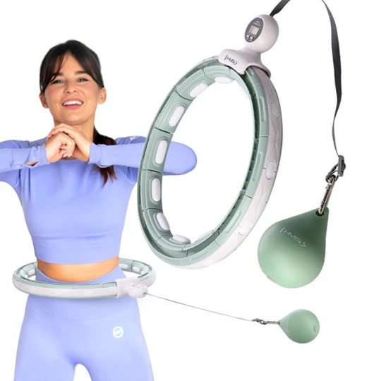 HHM15 HULA HOP GREEN Z MAGNESEM I OBCIĄŻNIKIEM + LICZNIK HMS (17-44-581)