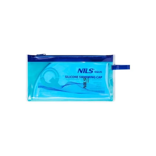 NQC JEDNOKOLOROWY BL02 NIEBIESKI CZEPEK SILIKONOWY NILS AQUA (11-30-031)