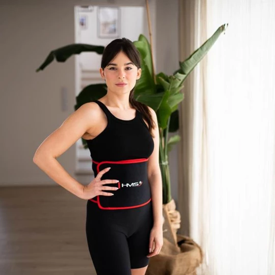 ZESTAW HULA HOP HHW01 BLACK Z WYPUSTKAMI I OBCIĄŻNIKIEM HMS + PAS BR163 RED (17-44-608)