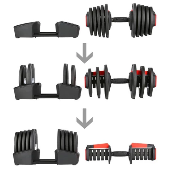 SGR40 PRO SET 2W1 ZESTAW REGULOWANYCH SZTANGIELEK 43,5 KG HMS (17-57-072)