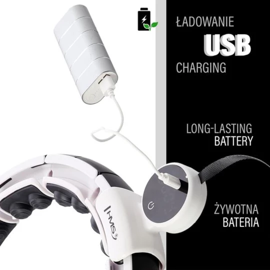 ZESTAW HULA HOP MAGNETYCZNY WHITE HHM16 Z LICZNIKIEM HMS + PAS BR163 BLACK PLUS SIZE (17-44-640)