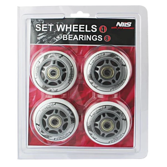 PU 70x24 82A BIAŁE (4 szt.) + ABEC-7 (8 szt.) ZESTAW NILS EXTREME (16-32-008)