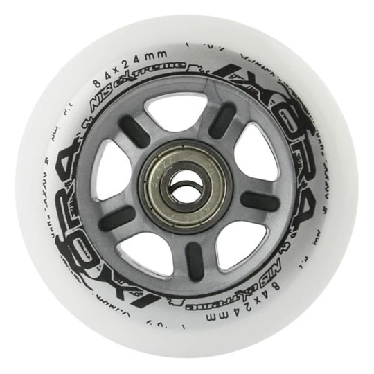 PU 84x24 82A BIAŁE (4 szt.) + ABEC-7 CHROME (8 szt.) ZESTAW NILS EXTREME (16-32-012)