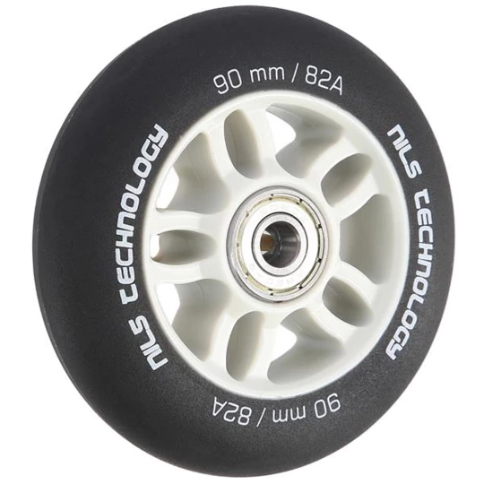 PU 90x24 82A CZARNE MATOWE (4 szt.) + ABEC-9 CHROME (8 szt.) ZESTAW NILS EXTREME (16-32-031)