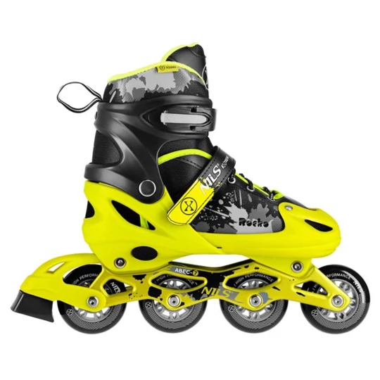 NA18137A ŁYŻWOROLKI ROCKO ŻÓŁTE ROZM.M (35-38) NILS EXTREME (16-01-302)
