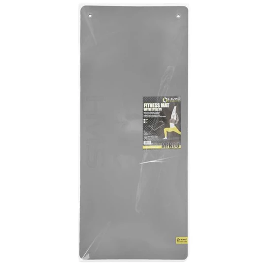 MFK08 GREY-BLACK MATA FITNESS KLUBOWA Z OTWORAMI 140*60CM EVA 15MM HMS PREMIUM (17-44-266)