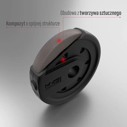 SGX120 (2 CZĘŚCI)  PROSET 6W1 ZESTAW CIĘŻARÓW 20KG HMS (17-57-060)