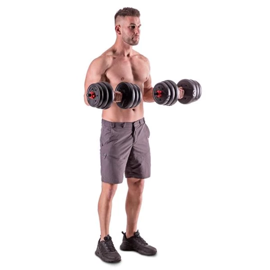 SGX120 (2 CZĘŚCI)  PROSET 6W1 ZESTAW CIĘŻARÓW 20KG HMS (17-57-060)