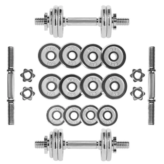 STC15 SZTANGIELKI W WALIZCE 2 x 7.5 KG CHROME HMS (17-59-102)