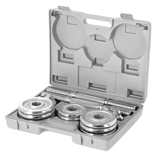 STC15 SZTANGIELKI W WALIZCE 2 x 7.5 KG CHROME HMS (17-59-102)
