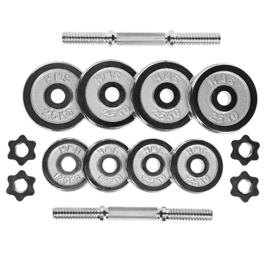 STC20 SZTANGIELKI W WALIZCE 2 x 10 KG CHROME HMS (17-59-103)