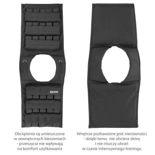 KTO30 KAMIZELKA TRENINGOWA Z OBCIĄŻENIEM 30 KG HMS PREMIUM (17-62-211)
