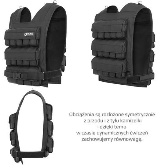 KTO30 KAMIZELKA TRENINGOWA Z OBCIĄŻENIEM 30 KG HMS PREMIUM (17-62-211)