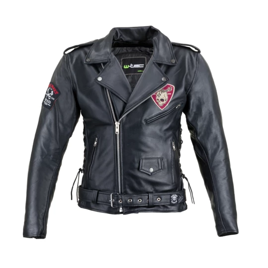 Skórzana kurtka motocyklowe W-TEC Black Heart Perfectis - Kolor Czarny, Rozmiar 5XL
