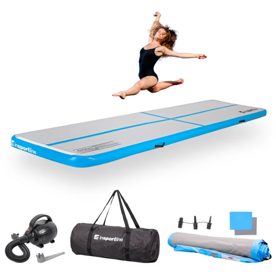 Pompowana mata do ćwiczeń Airtrack inSPORTline Airstunt 400x100x10 cm